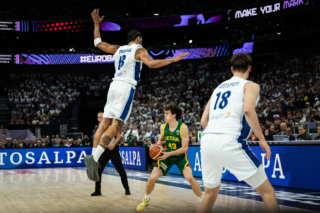 Євробаскет-2025. Литва перемогла Фінляндію і достроково вийшла у плейоф 1