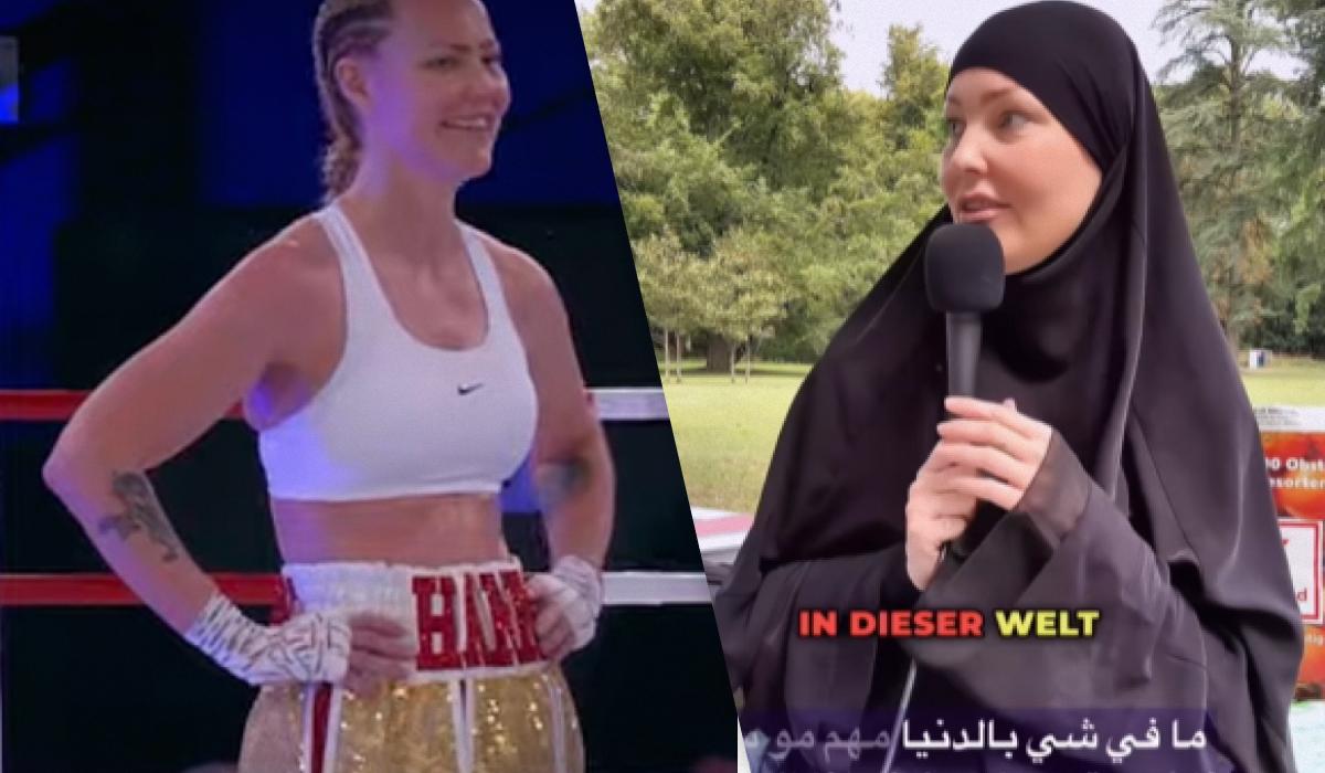 Спортсменка Ганна Гансен тепер активно просуває ідеї радикального ісламу / колаж D.UA, фото скріншот