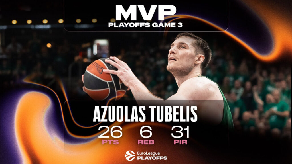 Форвард "Жальгіріса" – MVP третіх матчів плей-офф Євроліги